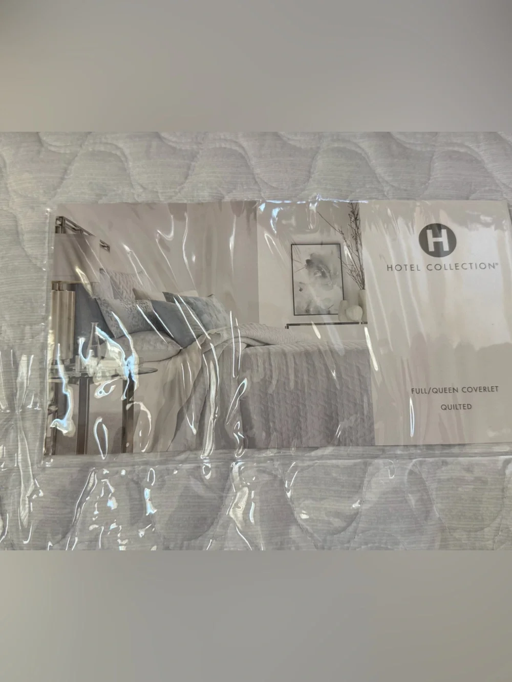 NWB Hotel Collection Lagoon Quilted Coverlet Full/Queen